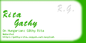 rita gathy business card